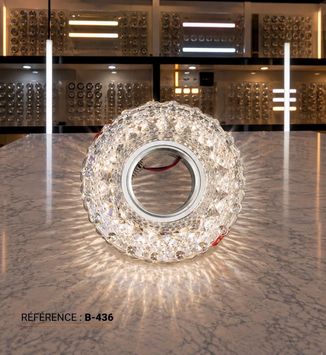 Spot LED décoratif rond en cristal