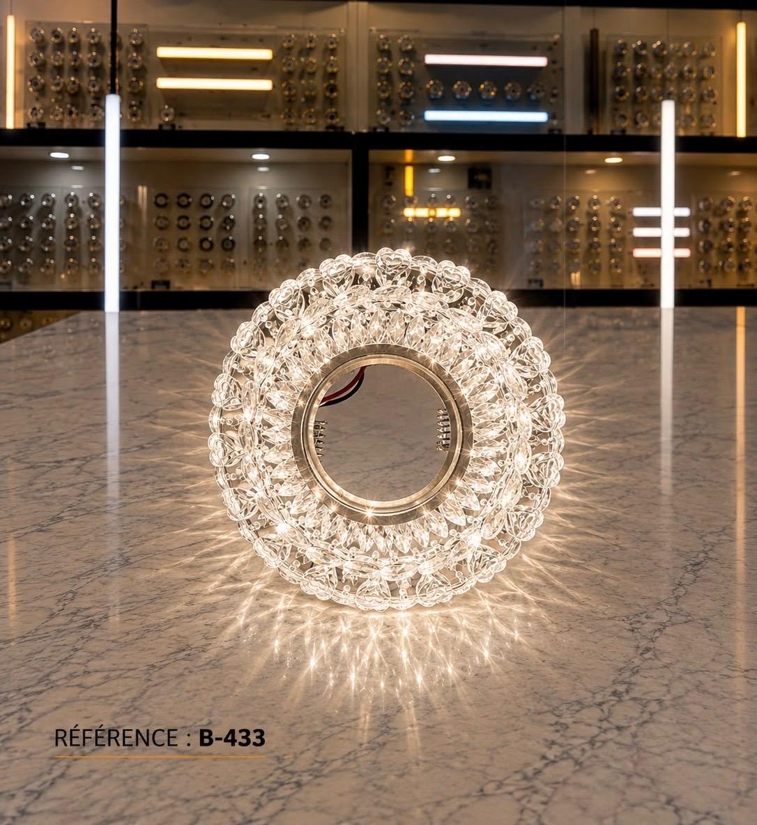 Spot LED décoratif rond – Design floral