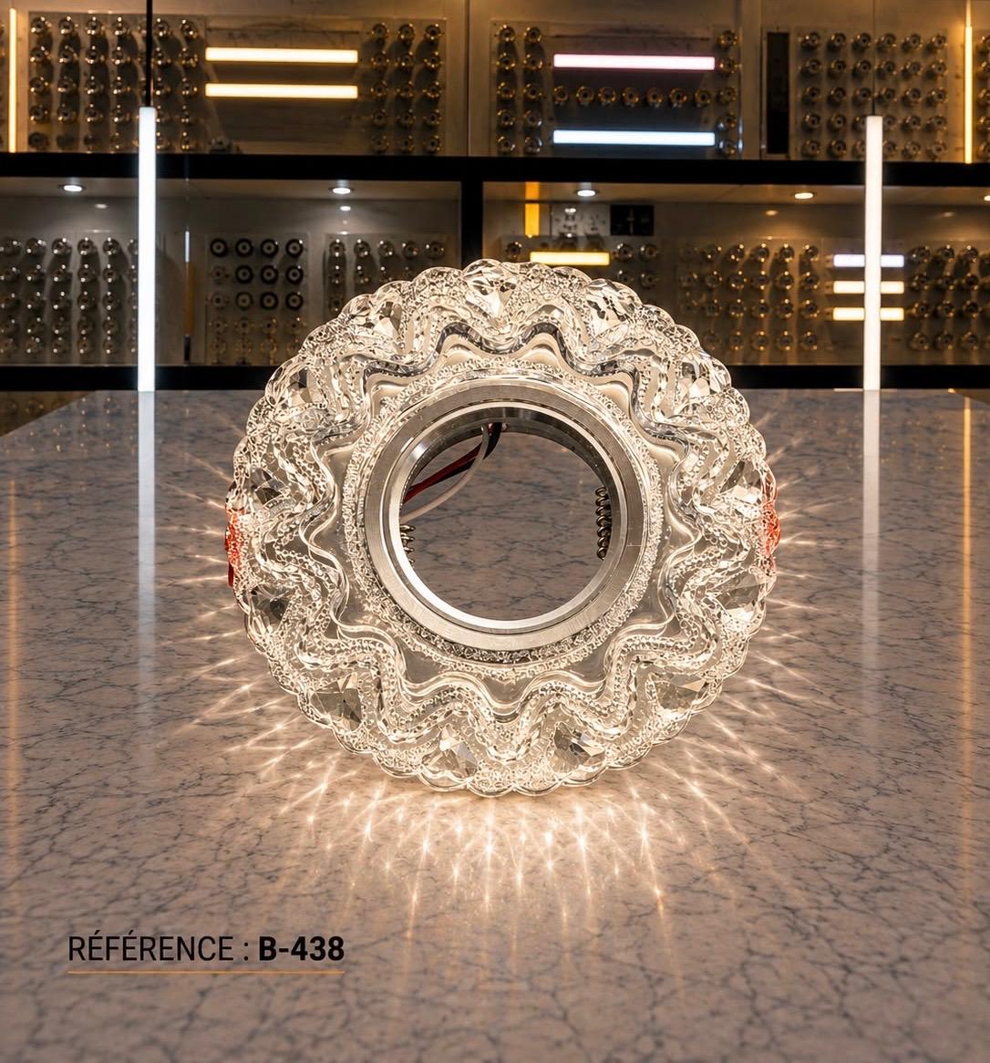 Spot LED décoratif rond – Design ondulé